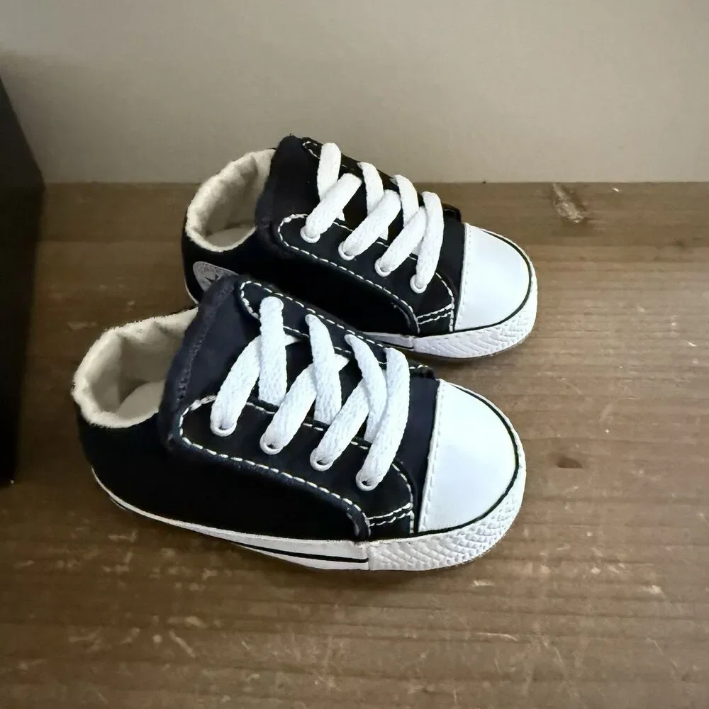 New INFANT CONVERSE Chuck Taylor ALL STAR CRIBSTER Canvas Black Crib Size 3